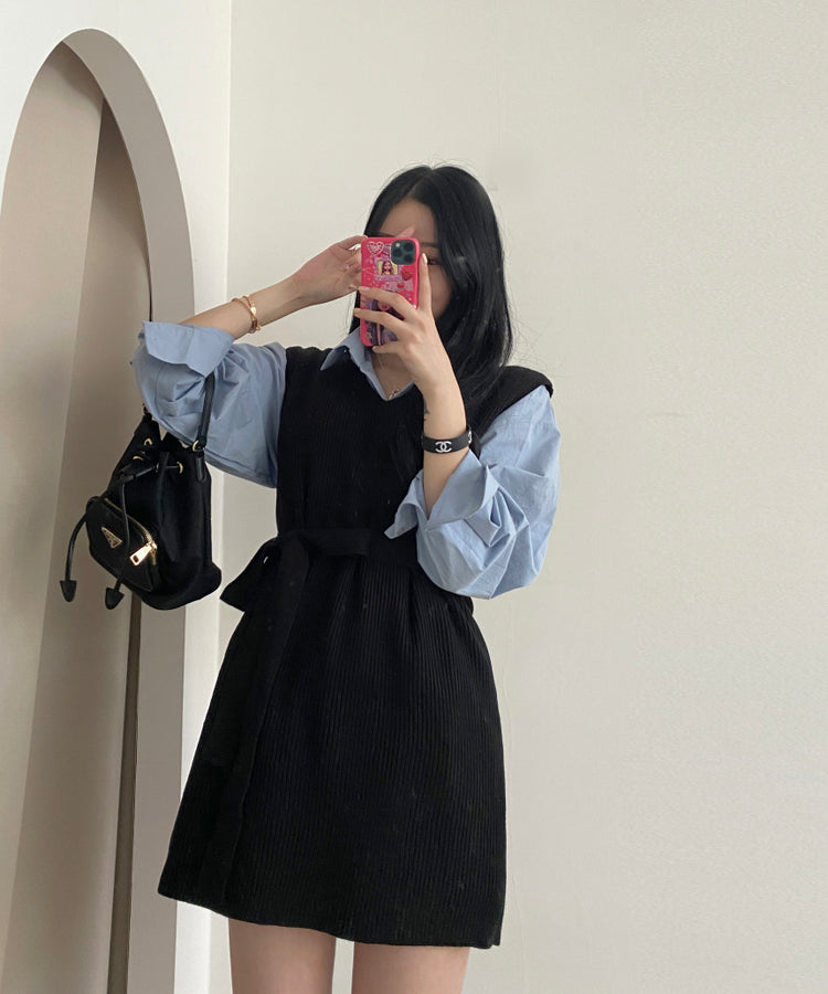 Theoneshops秋 ファッション 洋服 ブランド 服 通販 気質 ノースリーブ Vネック ニットベスト