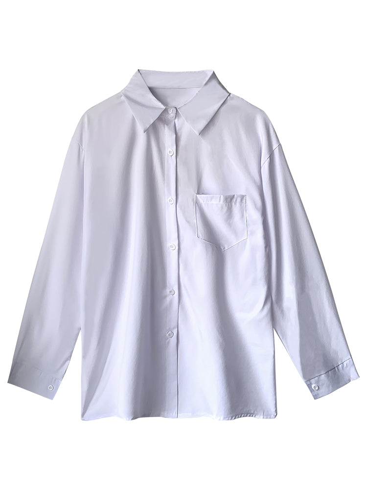 Theoneshops人気新作 ファッション シンプル カジュアル 合わせやすい ホワイト シャツ