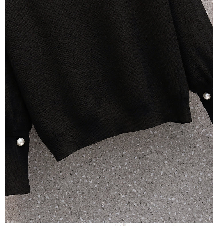 Theoneshopsレディース ファッション 気質 切り替え セットアップ ニット セーター セットアップ OL,通勤 綺麗め2セット