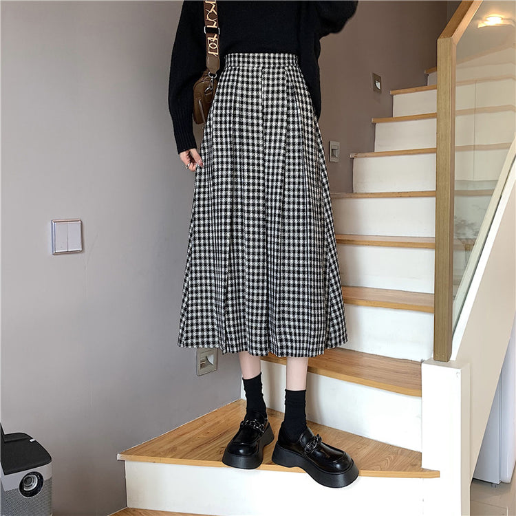 Theoneshopsレディース ファッション チェック柄 気質 合わせやすい 韓国 スカート