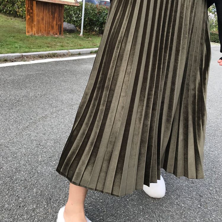 Theoneshops秋冬 レディース ファッション ハイウエスト 気質 合わせやすい 4色 スカート