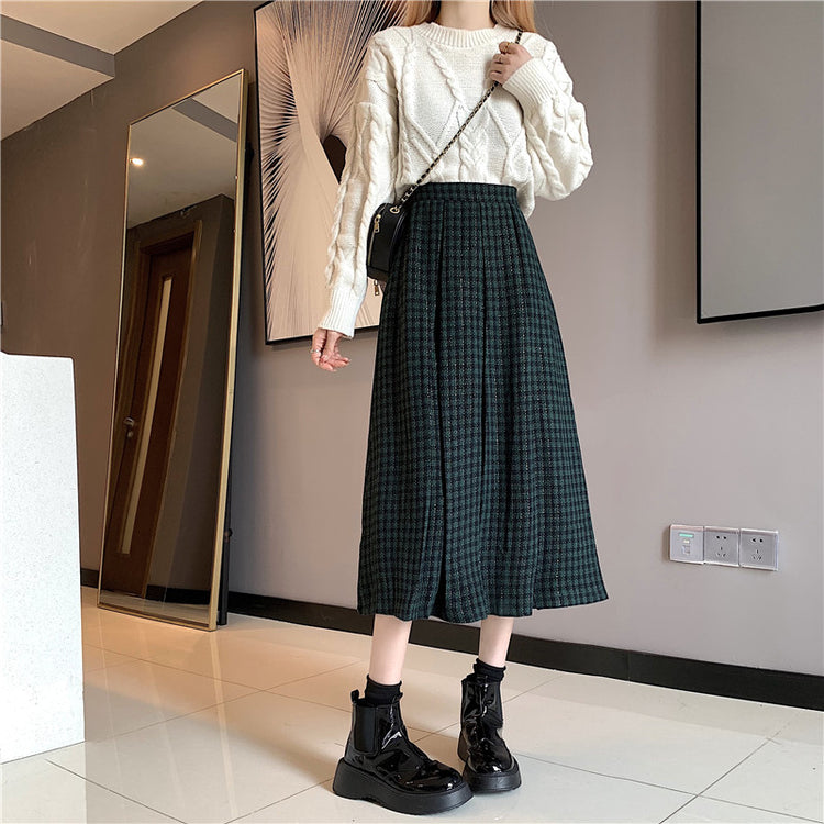 Theoneshopsレディース ファッション チェック柄 気質 合わせやすい 韓国 スカート