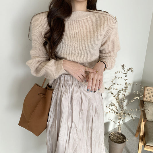 Theoneshopsファッション 洋服 女性ファッション通販サイト 無地 合わせやすい ニット